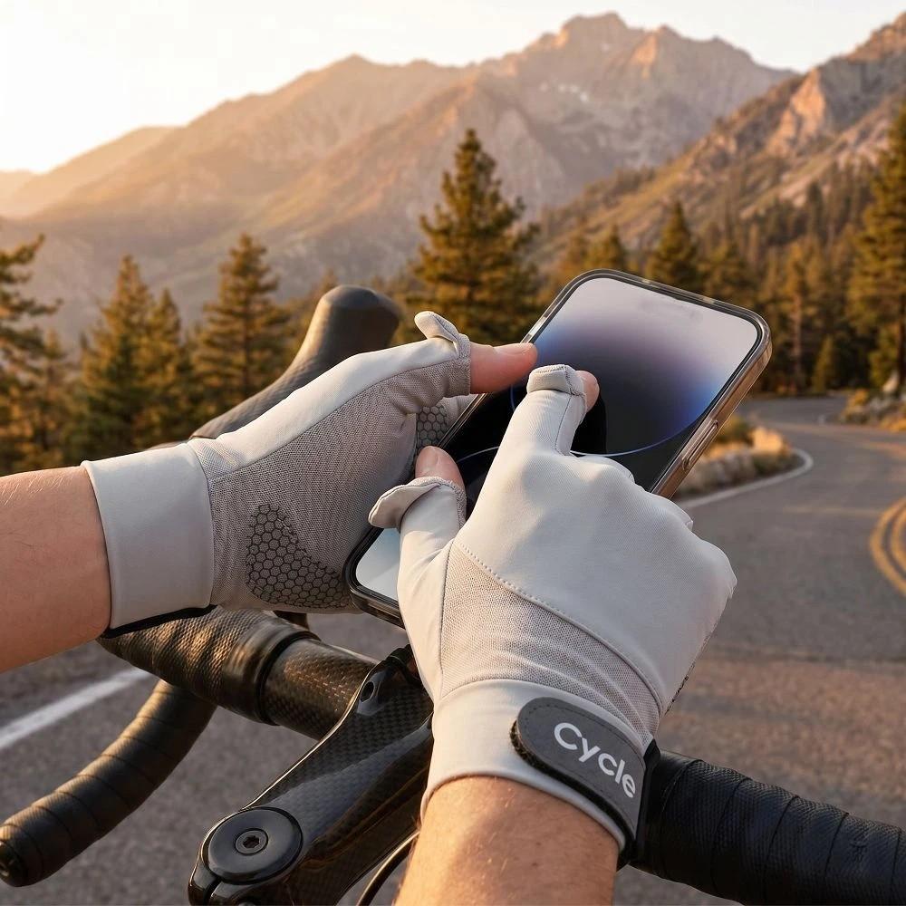Waterproof Ice Silk Riding Gloves Non-Slip Summer Driving Mittens Summer Season
