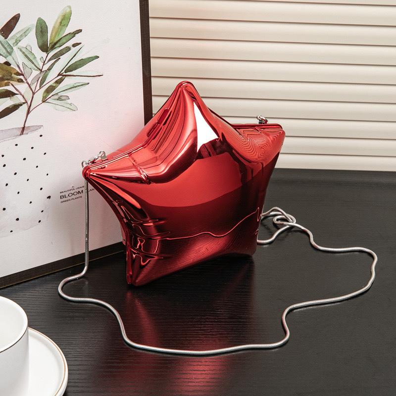 2024 Summer Star Chain Crossbody Clutch - Acrylic Mini Evening Bag with Lipstick Holder