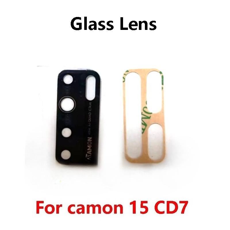 Back Camera Glass Lens Cover For Tecno Camon 15 Pro Air Premier CD7 CD8 CD6 CD8j With Ahesive Sticker Replacement Parts