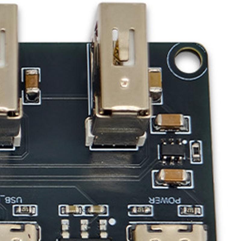 CH339F 4-портовый металлический USB Ethernet-хаб-адаптер 4-портовый USB 2.0 модуль расширения для офиса и дома