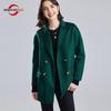 100% Wool Women Wool Jacket Autumn Wool Coat Water Ripple Winter Warm Woolen Jackets Double Breasted