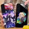 Стеклянный чехол HSR Serval для мобильного телефона Samsung Galaxy S26 S25 S24 S23 S22 S21 S20 Note20 Plus FE Ultra, цветная крышка