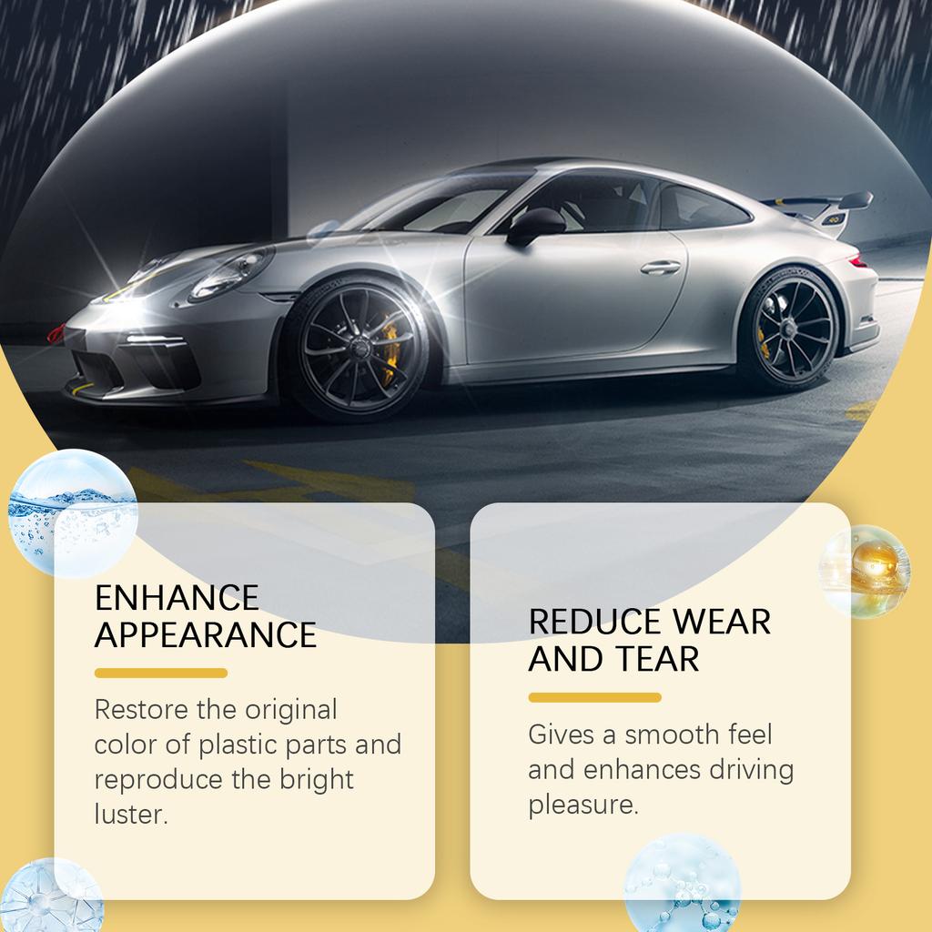 Керамическое покрытие для автомобиля Восстановитель пластика Защита от царапин Усиление блеска Уход за автомобильной краской и агент 50 мл