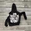 Hip Hop Street Vintage Zip Hoodie Set Letter Print Rhinestone Tracksuit Teens Youth
