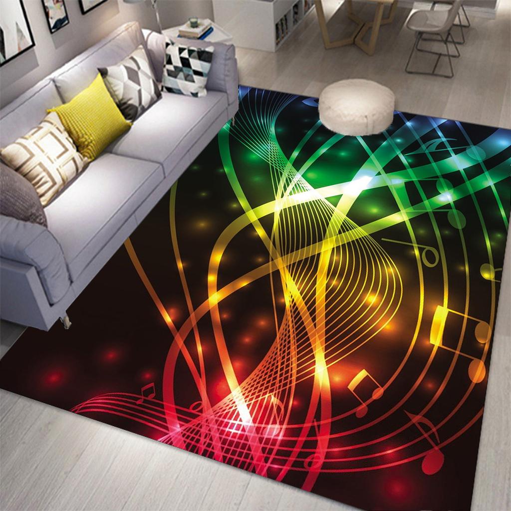 3D Music Carpet 3D Printing Carpets for Living Room Bedroom Decor Carpet Flannel Home Floor Mat Music  Area Rugs