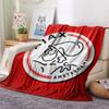 1PC AFC Ajax Patterned Flannel Blanket Suitable For All Seasons for Home Decor Warmth and Comfort Gifts Holiday Present