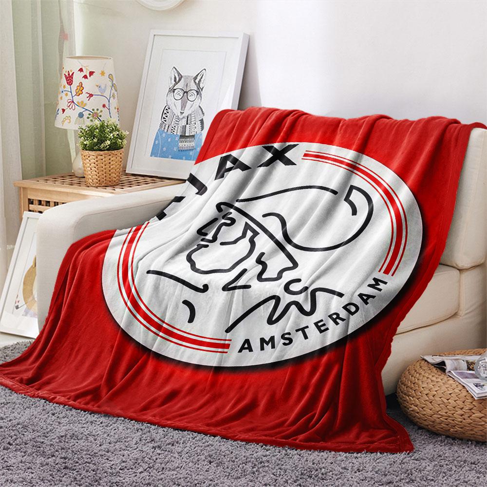 1PC AFC Ajax Patterned Flannel Blanket Suitable For All Seasons for Home Decor Warmth and Comfort Gifts Holiday Present