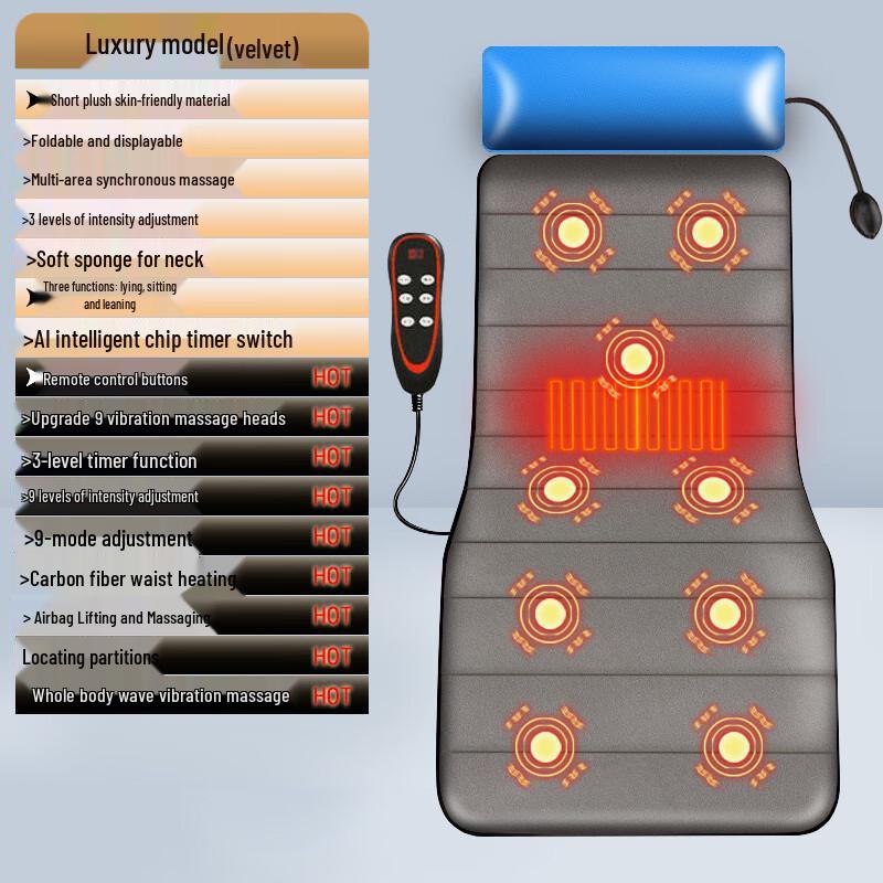 Neck and Lumbar Massage Mattress