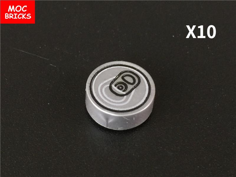 MOC Bricks DIY Printed Tile 1x1 1x2 2x2 2x3 1x4 Solar Panel Gauge Map Compass Assembled Building Block Accessories Kids Toy Gift