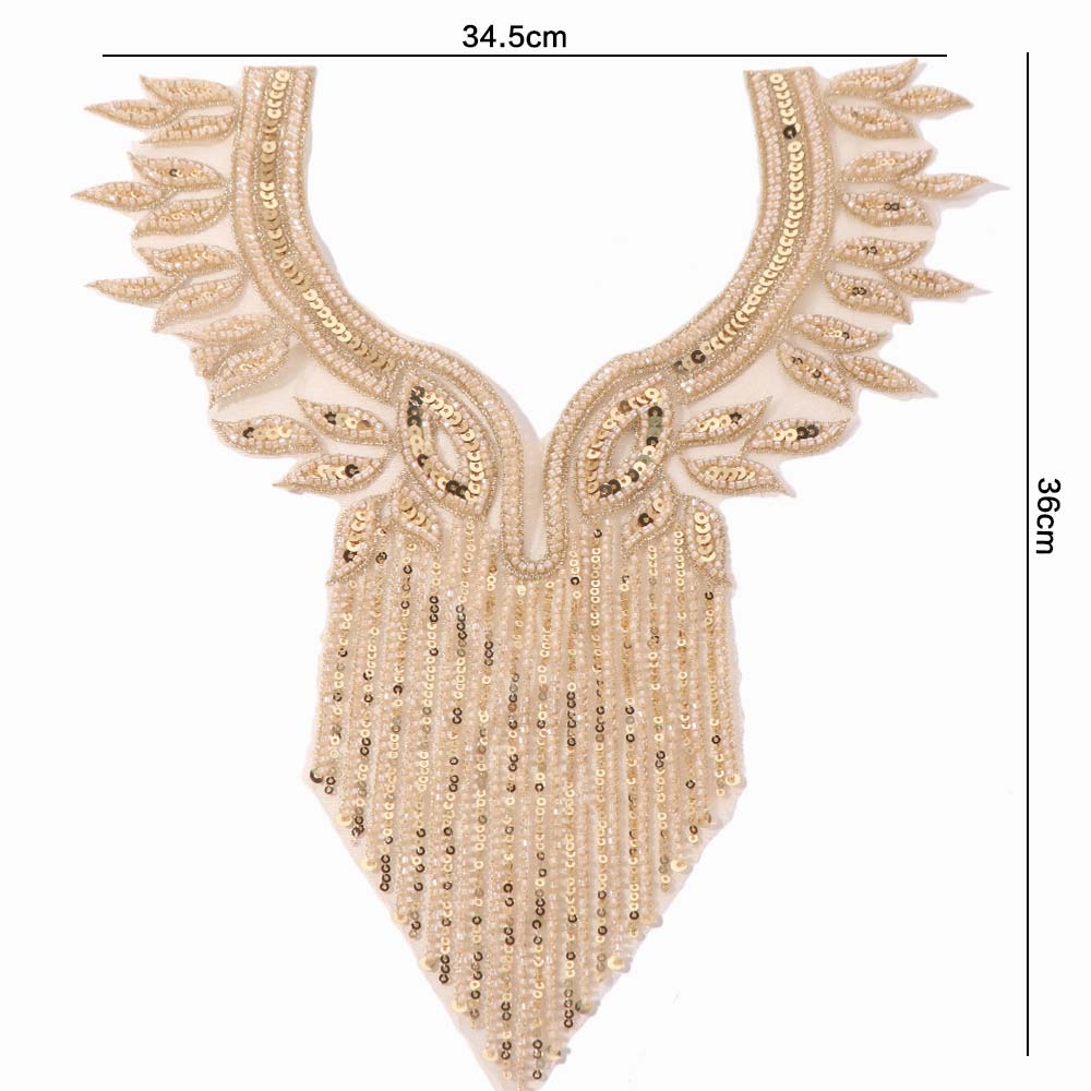 Fashion Embroidery Applique Luxury Clothing Applique Dress Decorations Applique Patches  Apparel