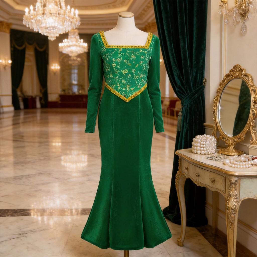 Shrek Princess Dress For Adults With Polyester Material Perfect For Themed Parties