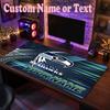 Seattle Seahawks Customized Name Text Mouse Pad, Large Desk Mouse Mat Personalized Home Office Present