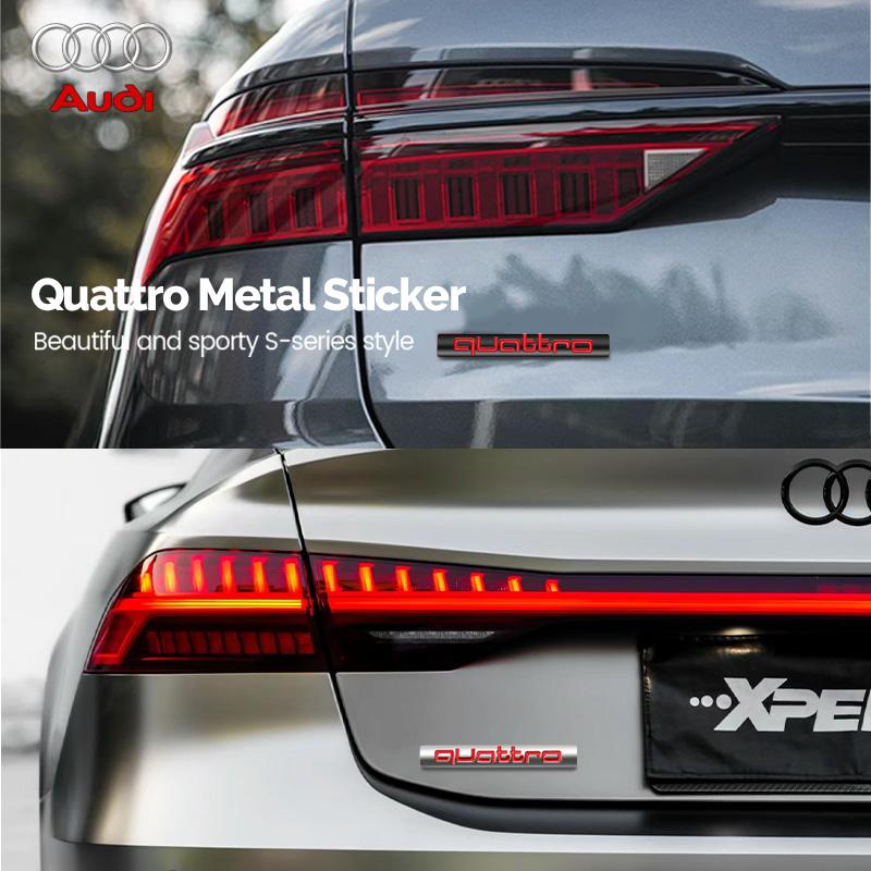 New 1PCS ABS QUATTRO Badge car styling For T S A1 Q7 Q8 TT RS Sline A3 A4 B9 Car Body Trunk Stickers Decoration Auto Accessories