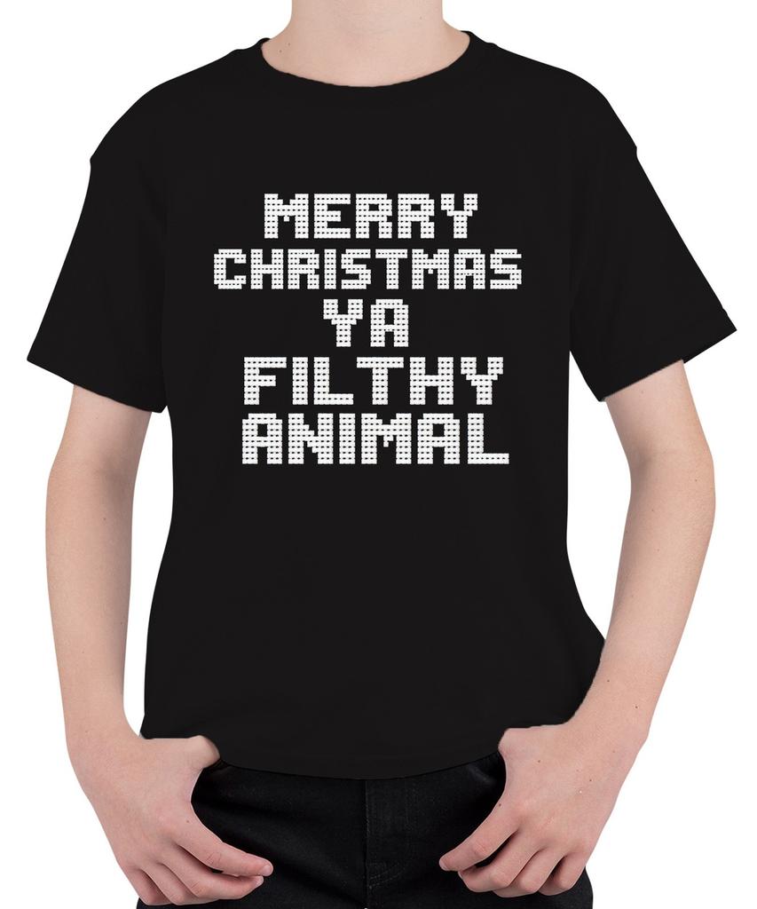 Merry Christmas Ya Filthy Animal Christmas Movie Quote Cult Saying Unisex Kids