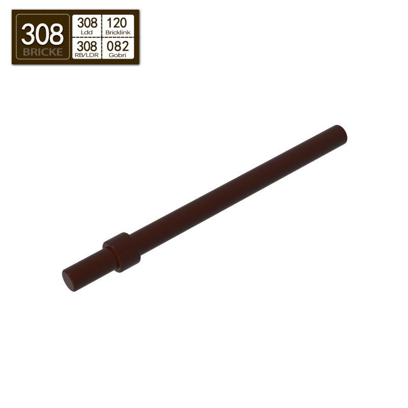 BRICKE Guest Building Blocks 1x6 with Stop Cylinder, Lego Compatible (63965, 18274, 93790, 4095)