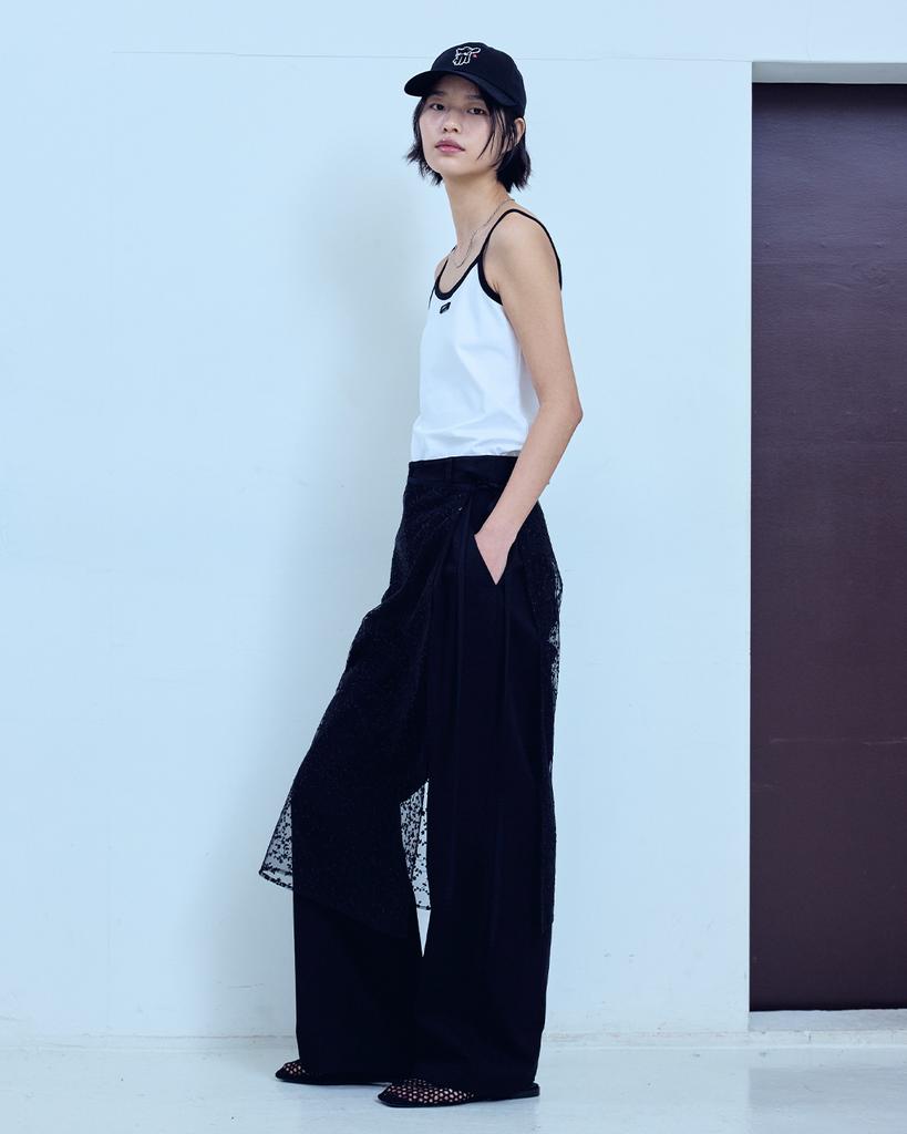 Luvm Starry Layerd Wlap Ribbon Skirts_Black