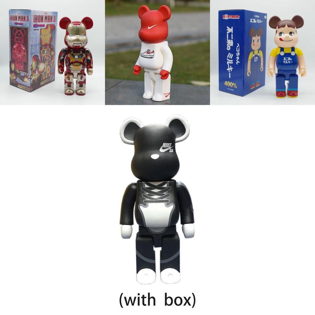 Стильная фигурка Bearbrick 400% Пеко Железный Человек Завораживающий Подарок Для Коллекционеров