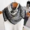 New Fashion Print Hair Ribbon 65*65cm Silk Scarf For Women Neck Tie Bag Scarf Satin Headscarves Ladies Foulard Floral Bands