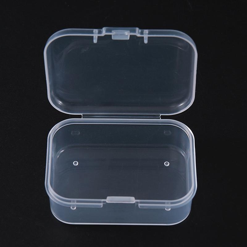 2 шт., прозрачная коробка для хранения, квадратный чехол для мелких предметов, упаковочные коробки, контейнер для ювелирных изделий, бусин, органайзер для разной мелочи, рыболовные инструменты