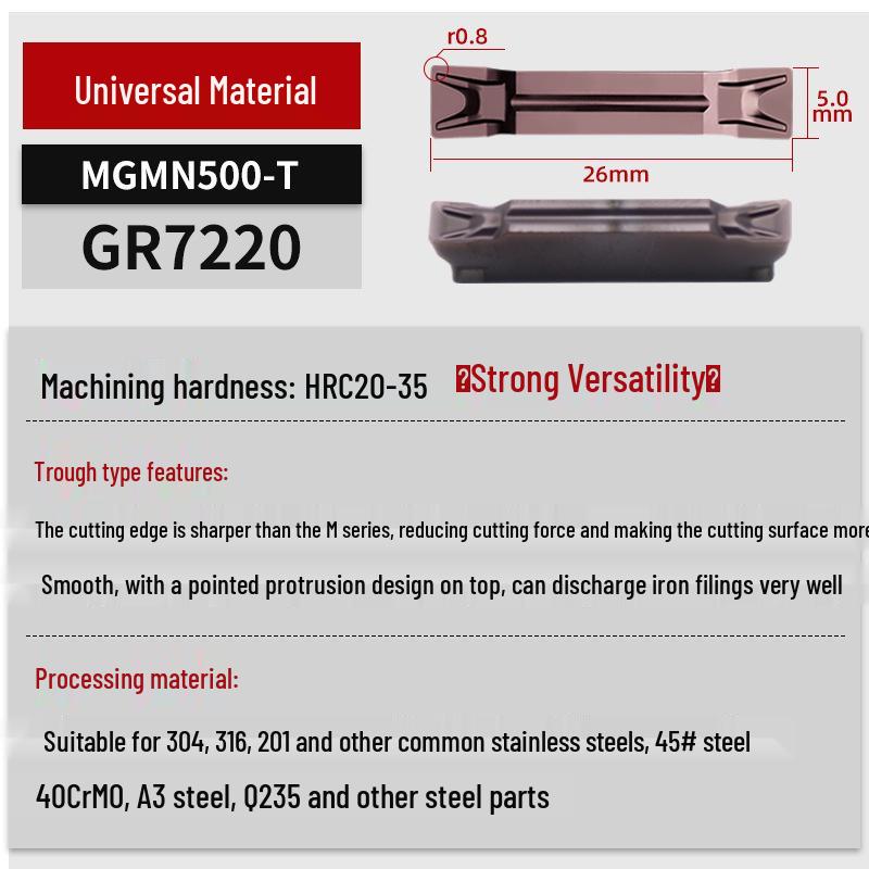 MGGN400/MGMN300/200 CNC Grooving and Parting Cutter Blade