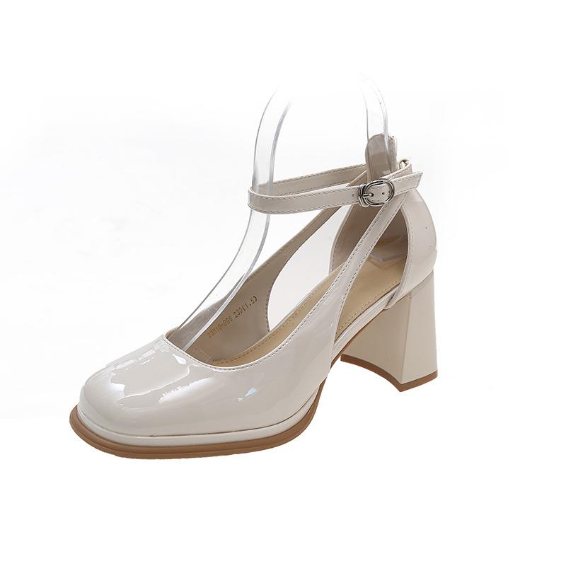 Модные туфли Мэри Джейн для женщин, новые толстые высокие каблуки, женские туфли на платформе, полые, роскошные туфли-лодочки из кожи для женщин, сандалии Zapatos De Mujer