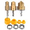 3pcs Water Pipe Expansion Drill Pipe Plastic Threader Drill Bit Hexagon Shank Lifting Stepped Drill Bit Electric Puncher Tools