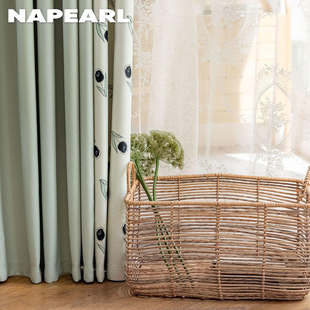 1 шт. NAPEARL 70-80% степень затемнения Ins кремовый стиль напечатанная боковая панель затемняющие шторы для спальни гостиной домашний декор