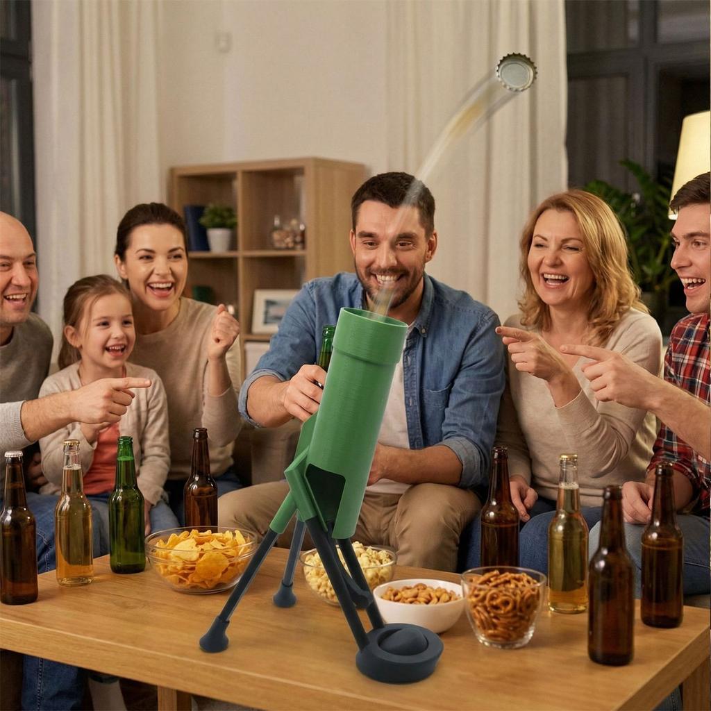 3D Printed Short Mortar Bottle Opener Durable Compact Design Functional Kitchen Bar Tool Unique Shape