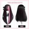 Synthetic Wig Double Spell Color Long Straight Girl Sweet And Spicy Girl Group Style Y2K Girl Lolita Long Ltraight Hair