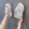 Mesh Shoes Women's Shoes 2025 New Summer Hollow Breathable Mesh Thin Thick Sole Height 8 Cm Rhinestone Fashion