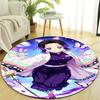 1pc Kochou Shinobu  Print Round Carpet Chair Round Carpet Suitable for Bedroom Living Room Home Decorative Carpet