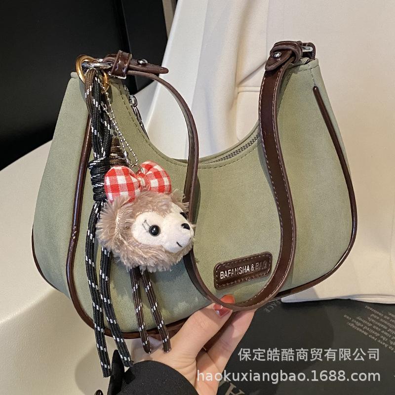 Niche design bag women's large capacity 2025 new autumn and winter retro shoulder underarm messenger bag commuter dumpling bag