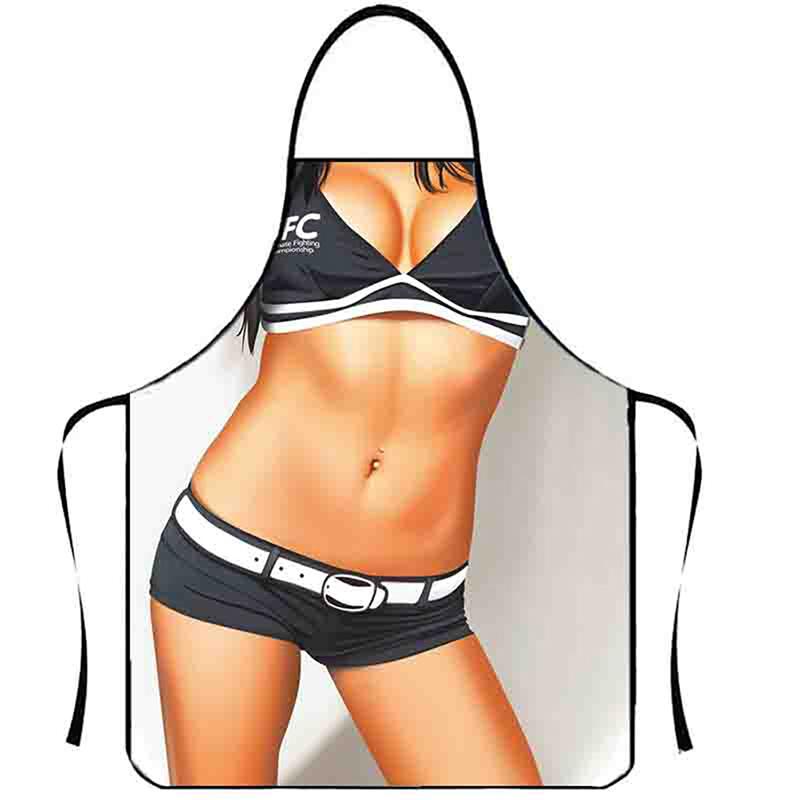 Мускулистый мужчина, сексуальная женщина, забавные кухонные фартуки для женщин, украшения дома, подарки