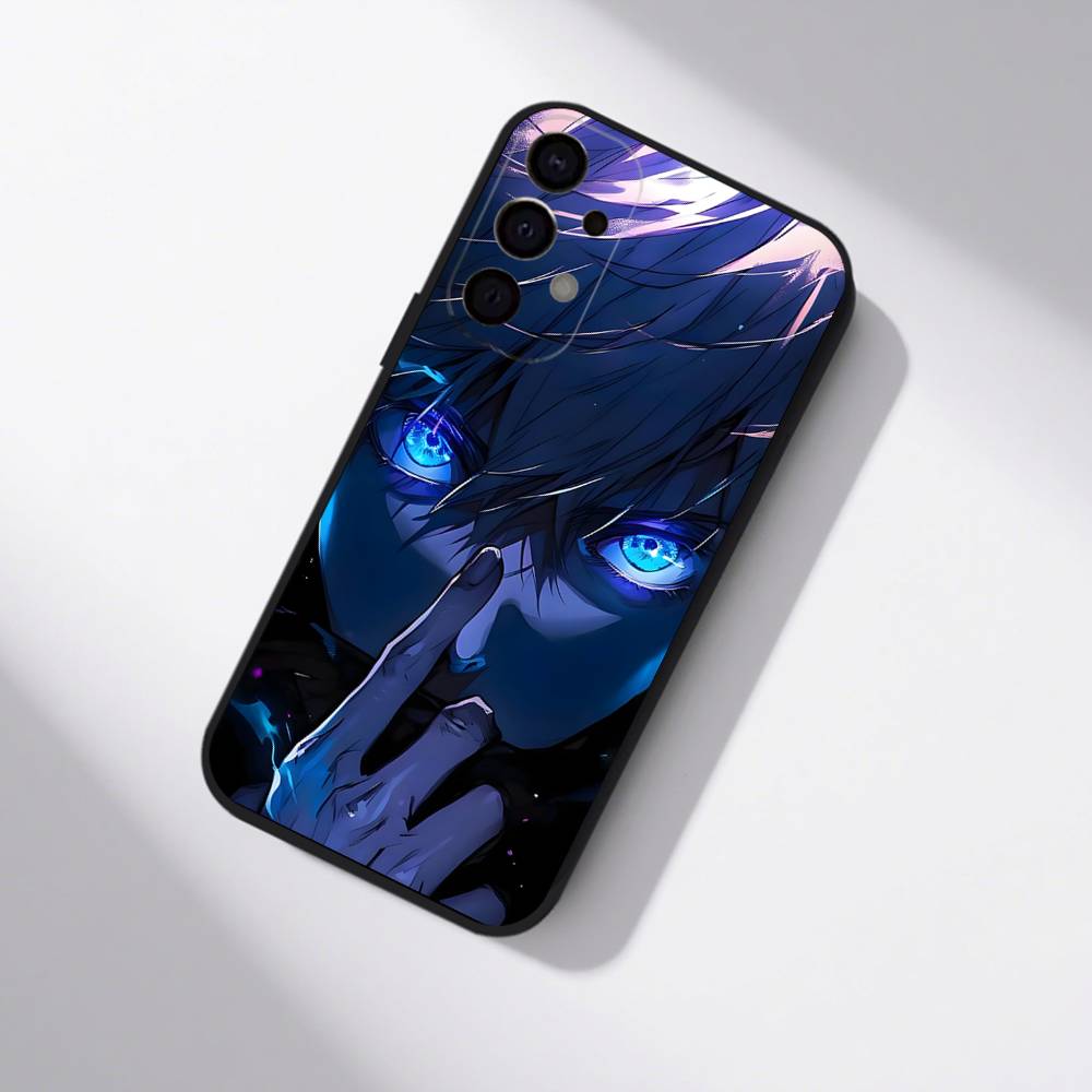 Чехол для телефона с аниме Годжо С-Сатору для Samsung S25,S24,S21,S22,S23,S30,Ultra,S20,Plus,Fe,Lite,5G Черный