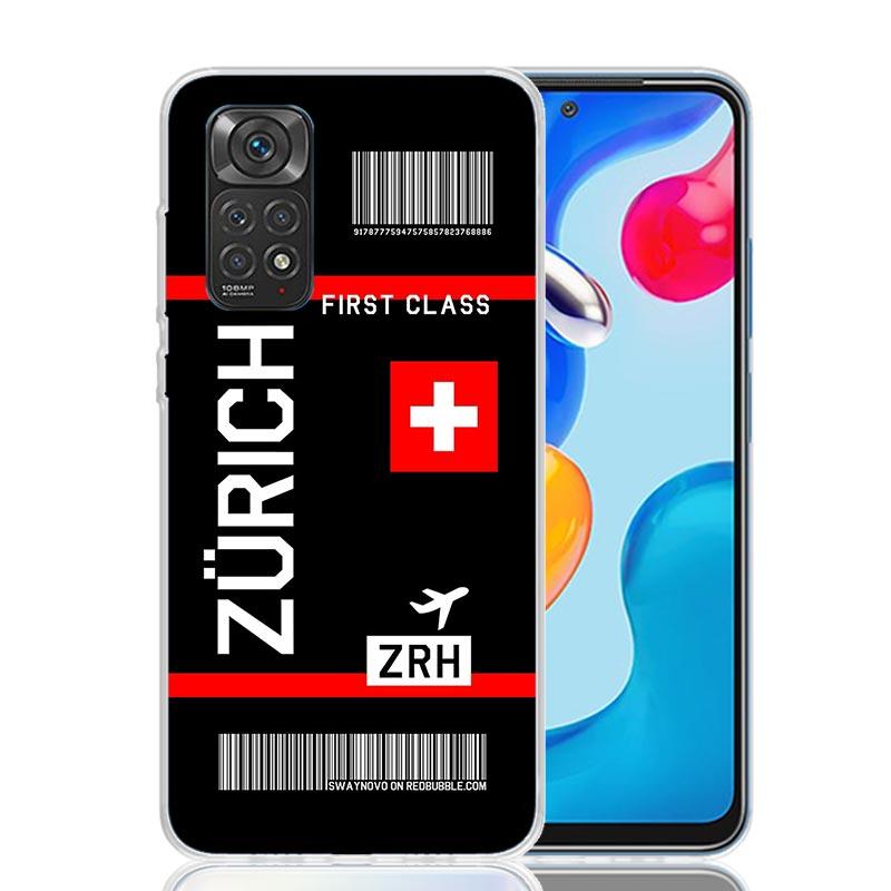 Чехол для телефона со штрих-кодом авиабилета для Xiaomi Redmi Note 15 14 13 12S 12 Pro Plus 11S 11E 11 11T 10S 10 Art Мягкий чехол с рисунком Re