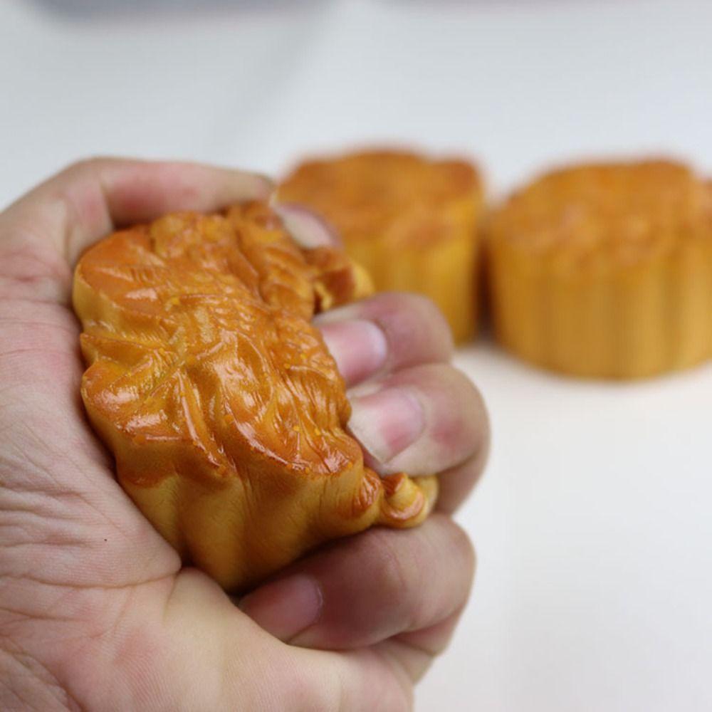 Square/Round Simulation Moon Cake PU Mid Autumn Window Food Decoration Moon Cake Mode  Store Window