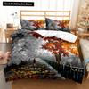 Oil Painting Landscape King Queen Duvet Cover Eiffel Tower Bedding Set Natural Scenery Quilt Cover Polyester Comforter Cover