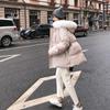 Женское короткое зимнее пальто с воротником из искусственного меха для женщин