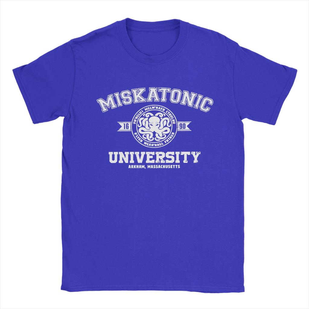 Miskatonic University TShirt Unisex Women LLords Of The RRings Novelty Pure Cotton Tees O Neck T Shirt Summer Clothes
