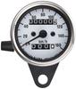 Motorcycle Parts Speedometer Mechanical 61mm Type A with Trip Universal White Panel 160km/h 510-006W