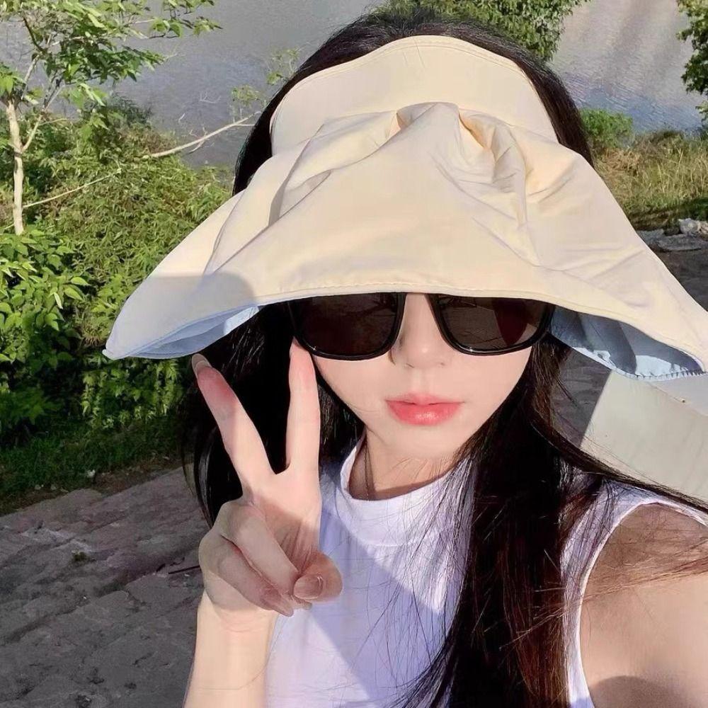 Летняя кепка-повязка для защиты от солнца без верха, складной козырек, женская ракушка, спорт