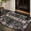 Роскошный Ретро Приветственный Напольный Коврик - Прочный И Нескользящий Наружный Придверный Коврик Для Домашнего Декора Ковер