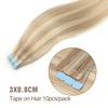 MRSHAIR Мини Ленточные Наращивания Волос Натуральные Волосы Незаметные Ленты 3x0.8см 10 шт./упак. Для Боковых Прядей