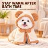 Thick Fleece Pet Cape Cloak Bear Ear Design Pet Sleeping Blanket  for Small Medium Cats Dogs