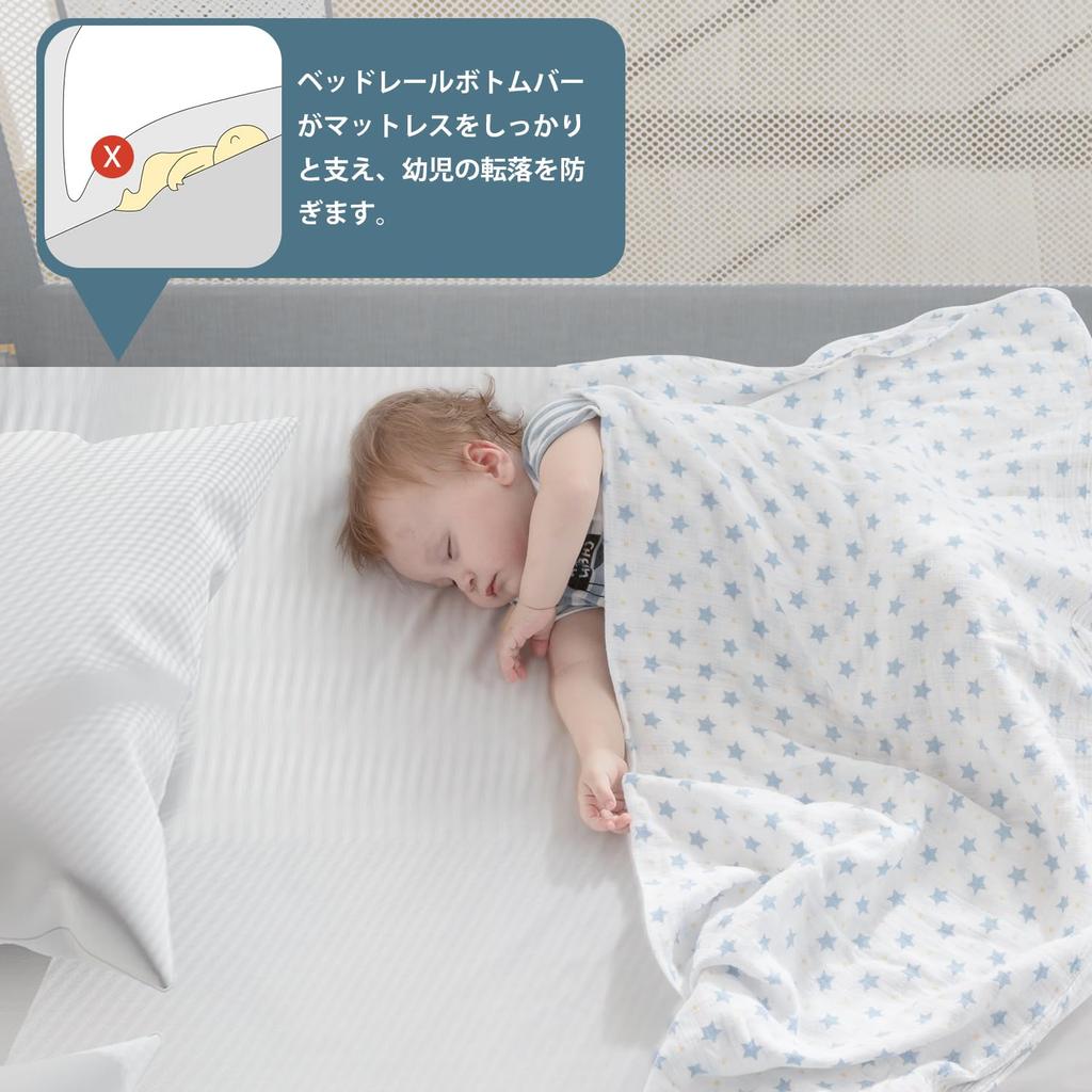 Бортик для кровати Бортик для детской кроватки Бортик для кровати для малышей Складной бортик для кровати размера King Один M-CASTLE Одинарный, Двуспальный, Королевский, (120см, Боковой)