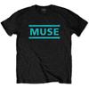 Muse Light Blue Logo Con Licencia Camiseta Hombre Unisex T-shirt