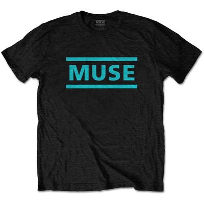 Muse Светло-синий Логотип с лицензией Футболка мужская Унисекс Футболка
