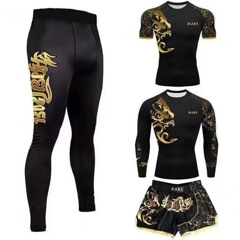 MMA Boxing Training Suit Men Women Lightweight Stretch Athletic Uniform Combat Sports Running Gym