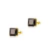 S925 Silver 8MM Square Black Diamond Stud Earrings: High-End Unisex Ear Jewelry, INS Style