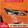 Для LEXUS CT 200h 2012-2024 Защитная пленка для фар автомобиля из прозрачного ТПУ, Пленка для тонировки передних фар, Наклейка для изменения цвета